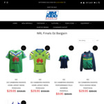 Up to 80% off NRL Canberra Raiders Finals Apparel (+ $15 Shipping or $0 C&C for Perth Customers) @ Jim Kidd Sports