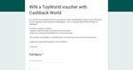 Win a $50 ToyWorld Gift Voucher from Cashback World