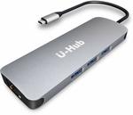 U-Hub USB C Hub 9 in 1 Multi Port Adapter $42.74 (Was $56.99) Delivered @ U-ROK Amazon AU