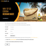 Win 1 of 50 Corona-Branded Hessian Bags from Cellarbrations/The Bottle-O/IGA Liquor