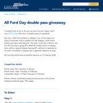 Win 1 of 12 Double Passes to 'All Ford Day' from City of Greater Geelong