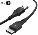[AU Stock] 3PCS BlitzWolf BW-TC14 3A USB Type-C Charging Data Cable 3ft US $5.66 (~AU $8.29) Shipped @ Banggood