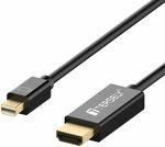 TERSELY 4Kx2K Mini DisplayPort DP to HDMI Cable $11.16 + Delivery ($0 with Prime/ $39 Spend) @ Statco via Amazon