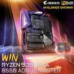 Win a B550 AORUS Master Motherboard + AMD Ryzen 9 3950X CPU from PCMR/AORUS