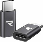 50% off RAMPOW USB-C to Micro Adapters 2-Pack $5.50 + Delivery ($0 with Prime/ $39 Spend) @ RAMPOW Amazon AU