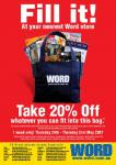 WORD 20% off in a bag