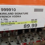 Kirkland French Vodka 1.75L - $89.99 @ Costco (Membership Required)