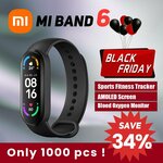 Xiaomi Mi Band 6 Fitness Tracker US$24.99 (~A$34.59) Delivered @ Hekka