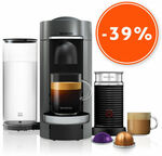 [eBay Plus] Nespresso VertuoPlus Deluxe Titan Flat Top Coffee Machine & Aeroccino3 Frother $199 @ Nespresso eBay
