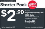 Kogan Prepaid Mobile 20GB $2.90 (First Month) @ Kogan (New Customers)