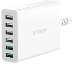 BlitzWolf BW-S15 60W 6-Port USB Charger Dual QC3.0 US$12.99 (~A$19.84) Delivered @ Banggood AU