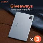 Win 1 of 3 Cubot TAB 40 Tablets from Cubot