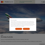 Mastercard Priceless: up to AUD240/AUD700 Savings on Economy or Business Class Fares Originating from Australia @ Emirates