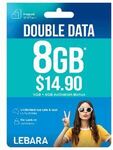 Lebara 30-Day Prepaid Mobile SIM 8GB $4 + Delivery ($0 C&C/in Store/OnePass/$65 Order) @ Officeworks