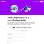 3-Month Free Trial (New Subscribers, Payment Information Required) @ OnePass