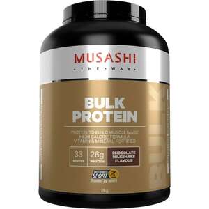 Musashi Bulk Protein Powder Chocolate Milkshake 2kg $45.99 Delivered (PayPal Required) @ healthlife via Woolworths Marketplace