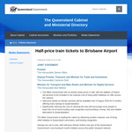 [QLD] Half-Price Train Tickets to Brisbane Airport: $10.95 for Go Card & EMV, $11 for Paper Tickets @ Brisbane Airtrain