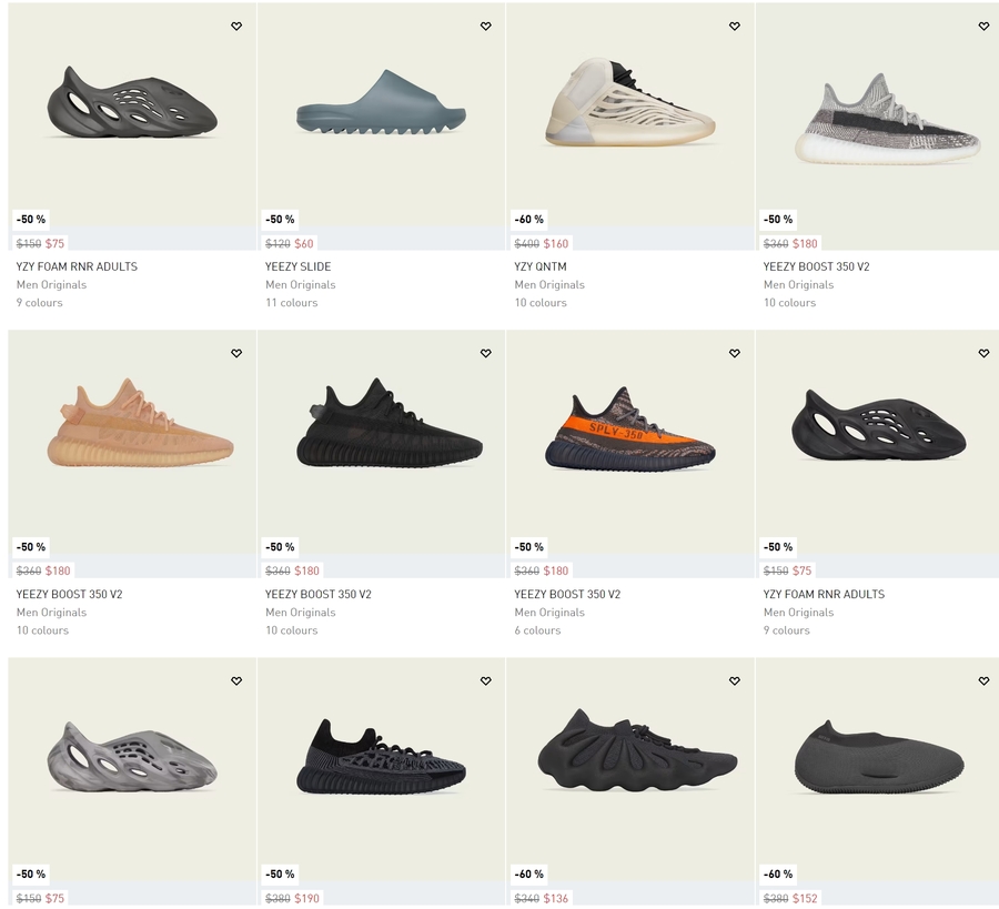 50 70 off adidas Yeezy Products e.g. 350 v2 180 10 Delivery 0 with adiClub 120 adidas AU OzBargain