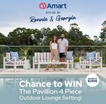 Win a Pavillion Four-Piece Outdoor Lounge Setting Valued at $2,999 from Amart Furniture + Ronnie & Georgia