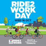 Free Coffee/Breakfast at 23 Venues on Wednesday 16/10 for Ride to Work Day