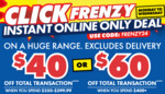 $40 off $250-$399.99 Spend, $60 off $400+ Spend (Exclusions Apply) + Delivery ($0 C&C) @ The Good Guys