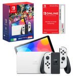 [eBay Plus] Nintendo Switch OLED Model White Mario Kart 8 Deluxe + NSO 12 Months Bundle $389.99 Delivered @ The Gamesmen eBay
