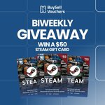 Win 1 of 3 $50 Steam Gift Cards from Buysellvouchers