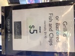 Fish & Chips $5 Save $4.95 from David Jones Food Hall at Bondi Junction Westfield
