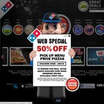 Domino's Pizza - Half Price on Premium, Chef Best, Traditional and Value Range Pizza (TODAYONLY)