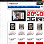 20% off ALL Refurbished 3G iPads Online & Instore @ EB Games from $318 + Delivery