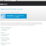 VMware Exam Fee 50% OFF and FREE VMware  eTraining