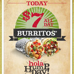 Today Only $7 All Burritos @Salsas VIC Selected Stores Only