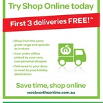 Free Delivery on First 3 Orders before 31/1 New Customers ($30 Min) @ Woolworths Online