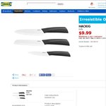 IKEA HACKIG 3 Piece Ceramic Knife Set $9.99 Limit 2 Per Cust (Starts 28/02 NSW, QLD, VIC)