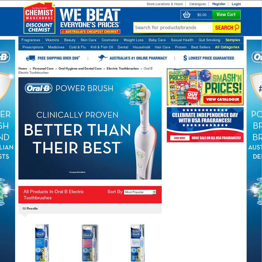 chemist warehouse oral b toothbrush heads