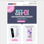 Buy One Get One Free + Free Shipping on Banner Stands @ Banner Buzz