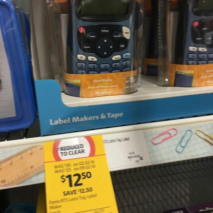 Dymo Label Maker Half Price 12.5 Macquarie Centre NSW Coles OzBargain