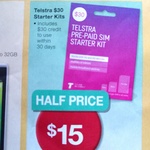 Telstra $30 Starter Kit $15 @ Australia Post