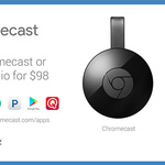 JB Hifi 2 x Chromecast or Chromecast Audio for $98