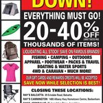 [WA] Closing Down Sale @ Ray's Outdoors - 20-40% off Lowest Ticketed Price