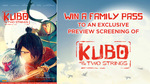 Win 1 of 50 Family Passes (Preview Screening) to See Kubo & The Two Strings from Ten Play (Daily Entry)