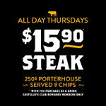 $15.90 Steak and Chips with Purchase of Drink at Daisey's Ringwood on Thursdays (VIC)