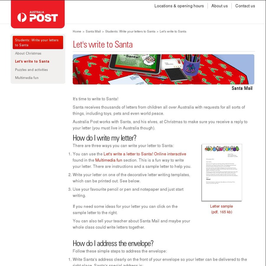 santa address australia post