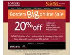 Borders Online - 20% off and Free Delivery