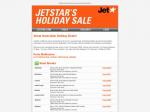 Jetstar's Holiday Sale (From Melbourne)