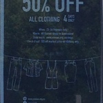 50% off All Clothing @ Vinnies 23 - 26 February (QLD Only)