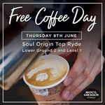 Free Coffee Day @ Soul Origin Thurs 8 June (Top Ryde City Shopping Centre, NSW)