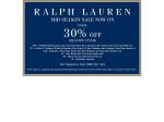 Ralph Lauren 30% Mid Season Sale