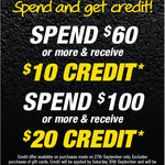 Supercheap Auto - Spend $60 Get $10 Credit, Spend $100 Get $20 Credit [Club Plus Members] 