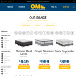Black Friday - 50% off Queen Mattresses @ OMF (from $649 + Delivery)